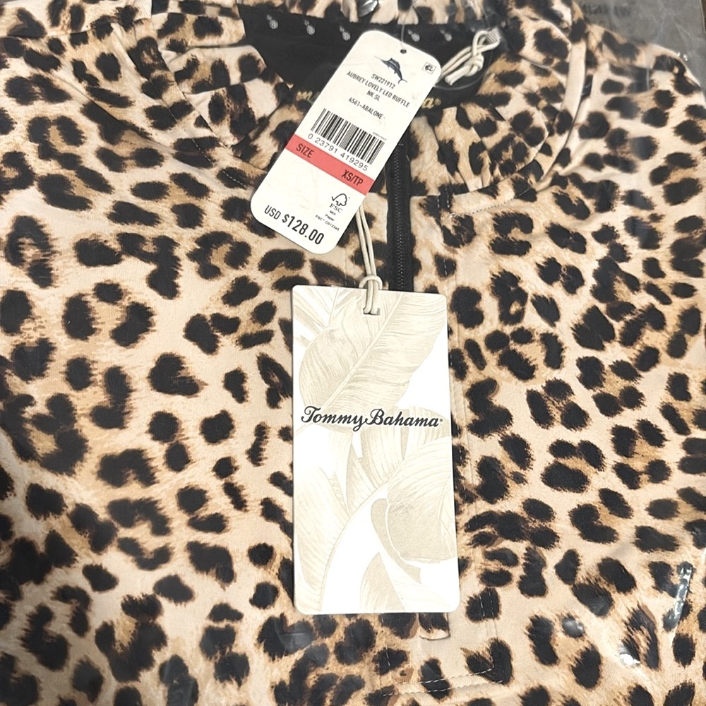 ❌SOLD❌NWT [Tommy Bahama] Aubrey Lovely Leo Sleeveless Collar Tank Women’s XS - Picture 4 of 7